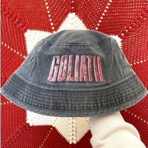 Vintage Y2K “Goliath” Six Flags Magic Mountain Souvenir Stonewashed Bucket Hat